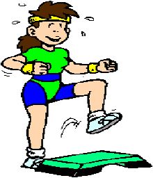 O caricaturaa uni femei care face aerobic